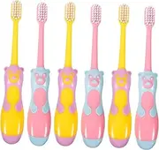 Baluue 2sets Adorable Cartoon Toothbrush for Kids Deep Clean Manual Brush Pp Material Safe for Children's Oral Health 6pcs*2 Random Color