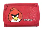 1PC Angry Birds Kids Tri-Fold Wallet Coin Holder Bag [Red]