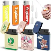 GZqiancang Pack of 6 Lighter Water Gun, Lighter Water Splashes Prank for Magic Props, Pranks, Small Toys, Parties, Swimming Pools (2 Styles)