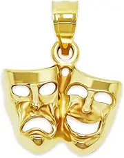[Charm America] Gold Drama Mask Charm 10k Solid Gold