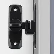 WADY Barn Door Lock Hardware, 90 Degree Right Angle Gate Latches Flip Latch Safety Door Bolt Latch Lock, Barn Sliding Door Latch Lock Suitable for Garden, Bathroom, Outdoor, Garage, Window (Black)