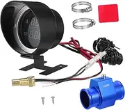 BESTYASH Automotive Water Temp Gauge: Voltage Meter Digital Round Screen Multi-Functional Gauge for Engine Monitoring for Vehicles