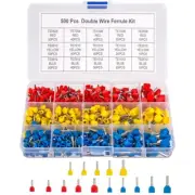 Wire Ferrules Kit, 500Pcs Wire Ferrule Terminals, Insulated Ferrule Crimp1241
