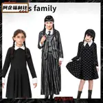 免運熱賣🔥🔥WEDNESDAY ADDAMS FAMILY 黑色洋裝 COSPLAY 兒童/成人服裝214