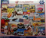 White Mountain Jigsaw Puzzle I Love America Charlie Giraud 1000 Pieces Sealed