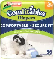 Hartz Disposable Dog Diapers, Size S 36 Ct, Comfortable & Secure, Easy to Put On