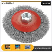 4" Crimped Stainless Steel Wire Wheel Brush Angle Grinder Rotary Tool For Metal