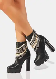 [AZALEA WANG] Alice Chain Platform Boots