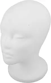 TOGEVAL Foam Wig Display Holder Lightweight Female Mannequin Head Model for Effortless Wig Creation and Display for Home Studios Salon and Professional Photo Shoots