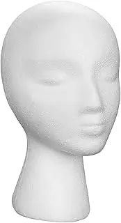 Female Foam Mannequin Head, Foam Mannequin Wig Stand Wig Display Mannequin Head Easy to Carry Manikin Foam Head for Home Salon and Travel