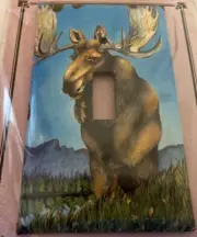 Moose Country Scene Switch Plate Art Light Cover New