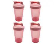 4Pcs Protein Shaker Bottles for Protein Mixes -pink