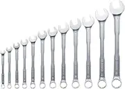 Bosch Combination Wrench Set 12-Piece (Robust Spanner Set for Universal Use; Chrome Vanadium; High Torque; Ring- and Open-Ended; Metric 6-19mm; Ergonomic Deisgn; Practical Storage)