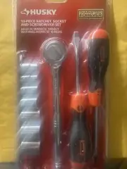 HUSKY 10-Piece Ratchet, Socket and Screwdriver Set 3/8 drive SAE NEW