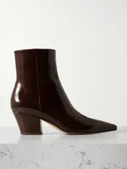 [Gianvito Rossi] Gianvito Rossi - Keinna 60 Patent-leather Ankle Boots - Burgundy - IT39 IT 39 Burgundy