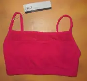 NWT Bloch Dance Raspberry Cami Bra Top Sheer Stripes Front Lined S Adlt Z342058