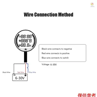 4合1摩托車ATV電壓表+電子鐘+溫度計+秒錶數字LED溫度電壓測試儀