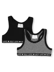 Girls Racer Back Crop 2 Pack