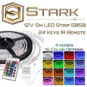 5M 16 Ft RGB 5050-SMD 300 LEDs - Flexible Color LED Strip with 24 keys IR Remote