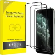 JETech Full Coverage Screen Protector for iPhone 11 Pro/iPhone X/iPhone XS 5.8-Inch, Black Edge, 9H Tempered Glass Film Case-Friendly, HD Clear, 3-Pack