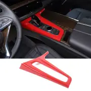 Red ABS Center Control Gear Shift Panel Cover For Cadillac Escalade 2021-23