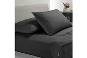 Bianca Heston Fabric Cotton Charcoal Fitted Bedding Sheet Set