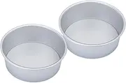 8 Inch Cake Baking Mold Set Non-Stick Removable Bottom Versatile for Cookies Pudding Desserts