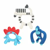 在飛比找momo購物網優惠-【Nuby】童趣動物矽膠固齒器(多款可選)