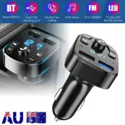 Bluetooth 5.0 Car Wireless FM Transmitter Adapter Hands-Free 2USB PD Charger AU
