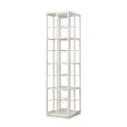 4 Tier Rotating Bookshelf Bookcase Storage Display Unit Vertical Corner Shelves Swivel Plant Flower Stand Heavy Duty Shelving Rack