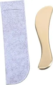 Ipetboom 1pc Massage Board Massage Scraper Facial Tools Body Muscle Scraping Face Massage Tool Gua Board Scratch Massage Tool Gua Scraper Massaging Supply Face Skin Massager Brass