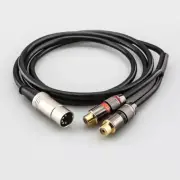 1.5M 5-Pin Din Male to 2PCS RCA Female Jumper Cable For BO, Naim, Quad Systems