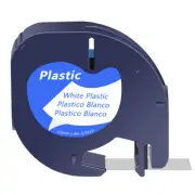 1PK Black on White Refill Plastic Label Tape for DYMO LetraTag LT100H 91331 1/2"