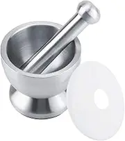 Stainless Steel Mortar and Pestle, Spice Grinding Mortar and Pestle, Metal Mortar and Pestle Set for Grinding Guacamole, Spices, Garlic, Sesame Seeds