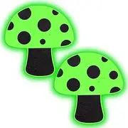 [Sasswear] Mushroom Pasties Fun Nipple Cover, Cute Sparkly Accessories for Rave Festival Lingerie, Toadstool Pasties