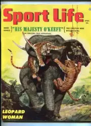MAG: SPORT LIFE #1-APR 1954-TIGERS ATTACK-SOUTHERN STATES PEDIGREE-fn+