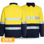 HI VIS (D+N) Cotton Lining Comfort Jacket Long Sleeves Polyester Wadding 6HD4J