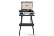 Crosley Cruiser Bluetooth Portable Turntable - Turquoise + Crosley Entertainment Stand Bundle