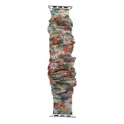 For Apple Watch 8 /7 /SE /6 /5 /4 /3 /2 /1 Ultra Women Scrunchies Fabric Bracelet Watch Band (38mm 40mm 41mm - Style - 2)