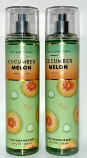 2 Cucumber Melon Fragrance Mist Bath & Body Works 8 fl oz