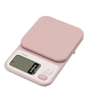 【日本嚴選dretec】測量單位1g 新款2KG版大畫面料理電子秤 有扣重加計功能 粉紅