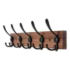 Wooden Wall Mout Coat Rack 5 Triple Hooks Entryway Bathroom​ Hanging Clothes Hat