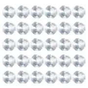 60 Pack K9 Crystal Octagon Beads 2 Holes 22mm Chandelier Prisms Clear