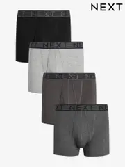 Grey 4 pack A-Front Cotton Rich Boxers (108874) | $44