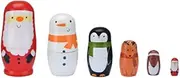 Nesting Dolls Stacking Dolls Russian Dolls 6 Pcs Wooden Nesting Dolls Santa Claus Russian Matryoshka Doll for Christmas Handmade Crafts Home Decor Matryoshka Dolls Russian Nesting Dolls