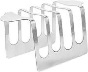UTHCLO 1pc Bread Rack Monitor Holder Monitor Accessories Food Serving Rack Bread Display Rack Brackets for Shelves 4 Slice Toast Rack Holder Bread Serving Tray Loaf Silver Stainless Steel