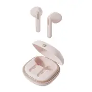 Light Enjoy Wireless Bluetooth Headset Long Life Noise Canceling Half in-ear Binaural Cute Invisible Mini Sports Headset - Pink