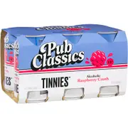 Tinnies Pub Classics Alcoholic Raspberry Crush Can 330mL