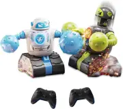 Remote Control Fighting Robots Set of 2, RC Ejecting Battle Robots with Adjustab