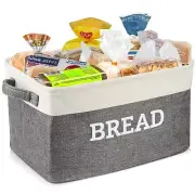 Bread Kitchen Storage Bin Basket Foldable Fabric Container With Handles Baskets
